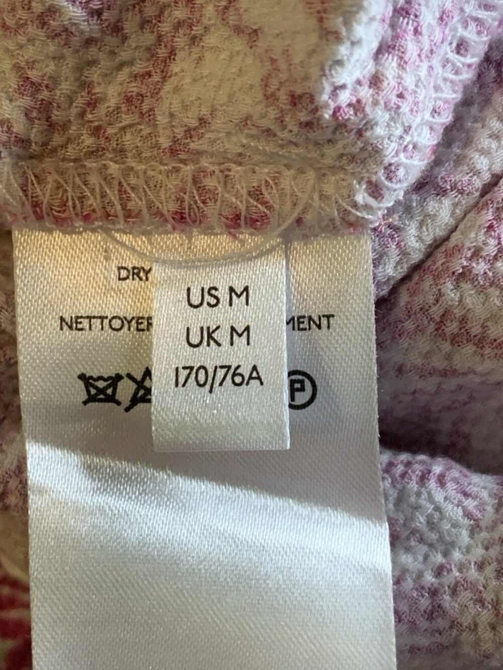 Anthropologie Smocked Printed Abstract Pink Floral Joggers Pants Medium Boho - Picture 6 of 8